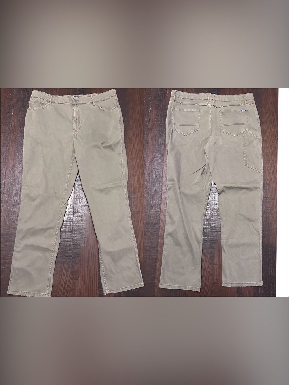WOOLRICH Men’s Sz 38x32 - 5 Pocket Pants Straight Fit STRETCH Comfort. Green